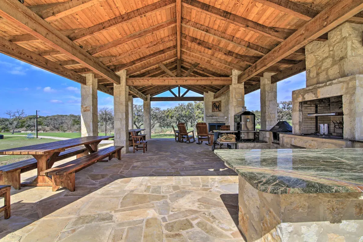 The Pavilion · stone hearth, grills & smokers
