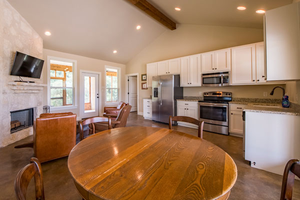 Dining Area, Eat-in Kitchen at Creek Cabin, Rancho Madrono