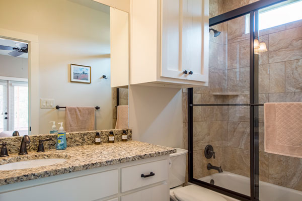 Master Bath in our Creek Lodge, Rancho Madrono, Texas