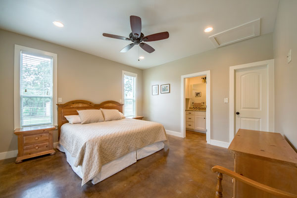 Master Bedroom with Bath at Creek Lodge, Rancho Madrono