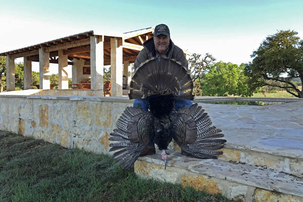 Turkey Hunter By Pool at the Main Lodge at Rancho Madrono