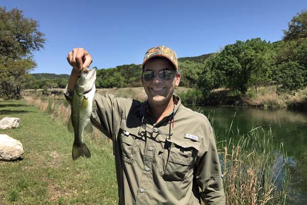 Fishing Pipe Creek in Texas