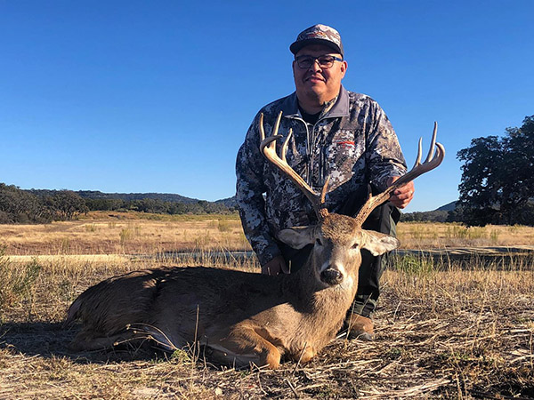 Victor G. with a 123” ten point buck. 