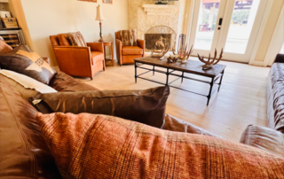 Living Room with Fireplace, Main Lodge, Rancho Madrono